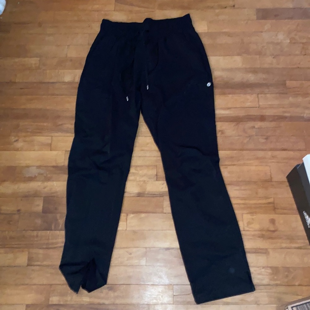 Black drawstring scrub pants